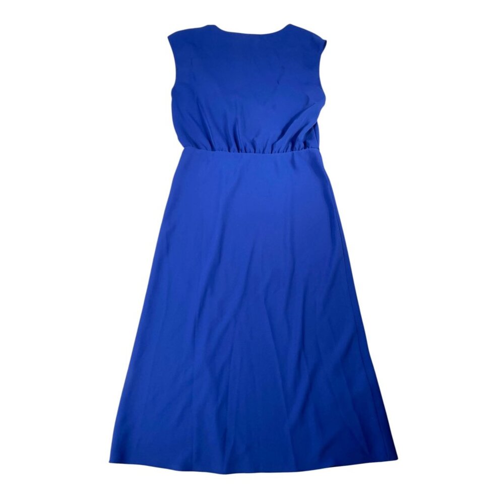 Amanda Uprichard Matthews Midi Dress Admiral Blue SZ L Wedding Guest - Picture 2 of 12